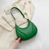 FASHION High Quality Leather Shoulder Bags For Women Simple Crossbody Handbag Retro Solid Color Saddle Bag Ladies Bolsas Para Mujeres
