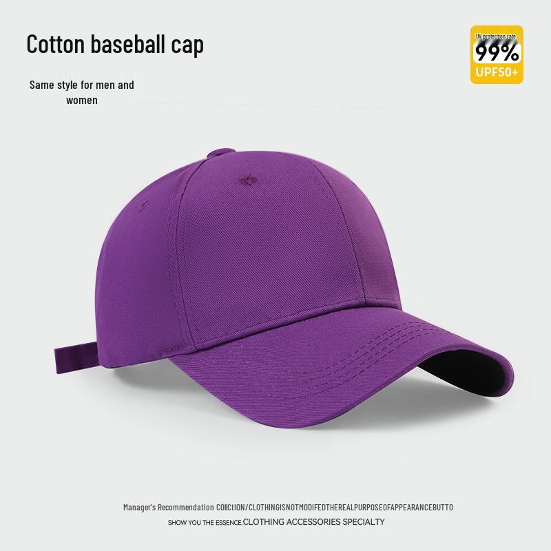 Unisex Custom Logo Solid Color Baseball Cap - Spring/Autumn Casual Korean Style for Large Head.