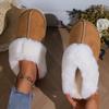 2024 Winter Warm Fur Indoor Home Slippers Women Fluffy Comfort Soft Bedroom Slippers for Couples Flat Non Slip House Shoes Woman