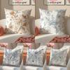 Simple, Classic, Retro-Style Floral And Bird Pattern Cushion Cover Linen Pillowcase Cover Soft Decor For Sofa Home Room