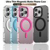 Capa de Telefone Fosca Magsafe Para Apple iPhone 16 15 14 Pro Max Plus 16e Capa Carregamento Sem Fio Magnético À Prova de Choque Capa Traseira