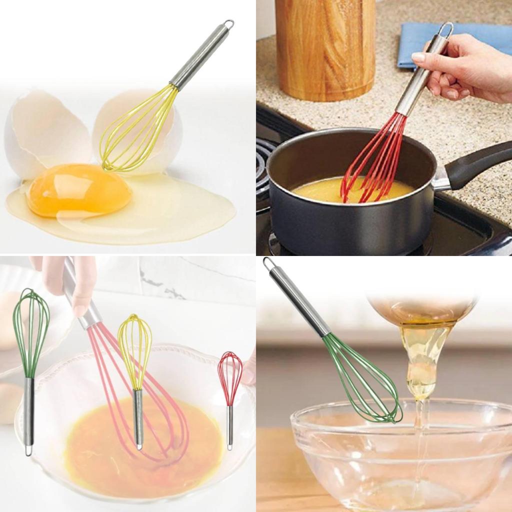 Stainless Steel 304 Egg Beater Cream Whisk Mixer Baking Tool 8 Inch Modern Simple Style