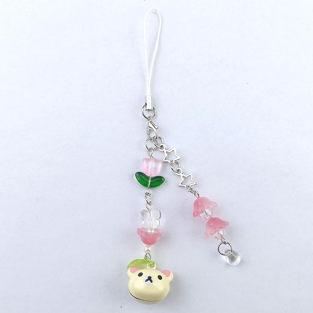 Kawaii Rilakkuma Easy Bear Cordino per Telefono Catena Portachiavi Portachiavi Bambola Lazybear Ciondoli Portachiavi Borsa Regalo
