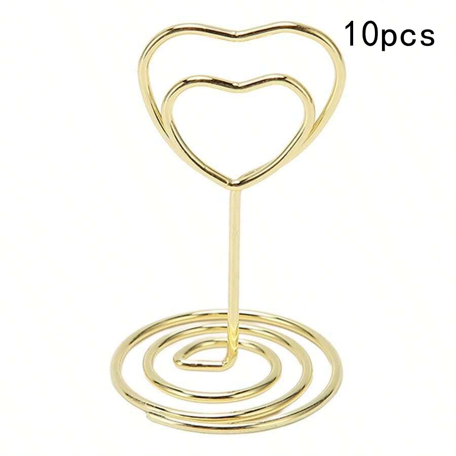 10-50 pezzi Mini Portacarte Segnaposto Portanumero da Tavolo Portacarte da Tavolo Matrimonio Segnatavolo a Forma di Cuore Porta Foto