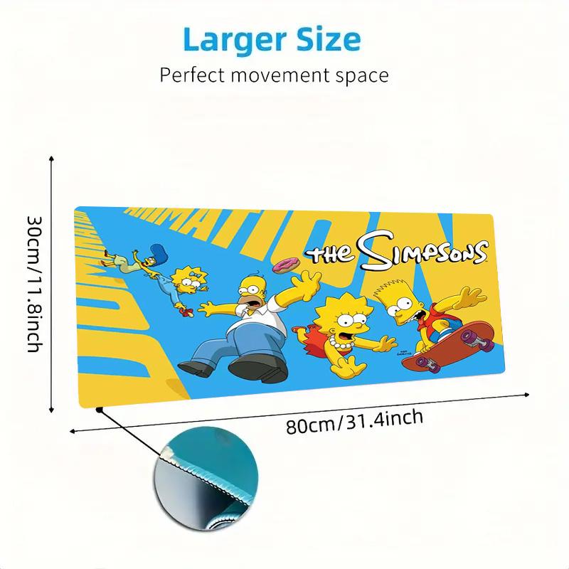 The Simpsons Color Mouse Pad Large Gaming Table Cushion Non-slip Laptop Tablet Big Mousepad XXL Mat Mini PC Playmat With Lock Edge
