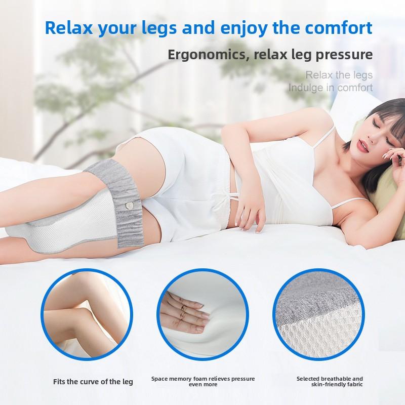 Knee Pillow for Side Sleeper Fully Support Thighs and Knees for Required Knee Separation- Leg Pillow - Large, Gray