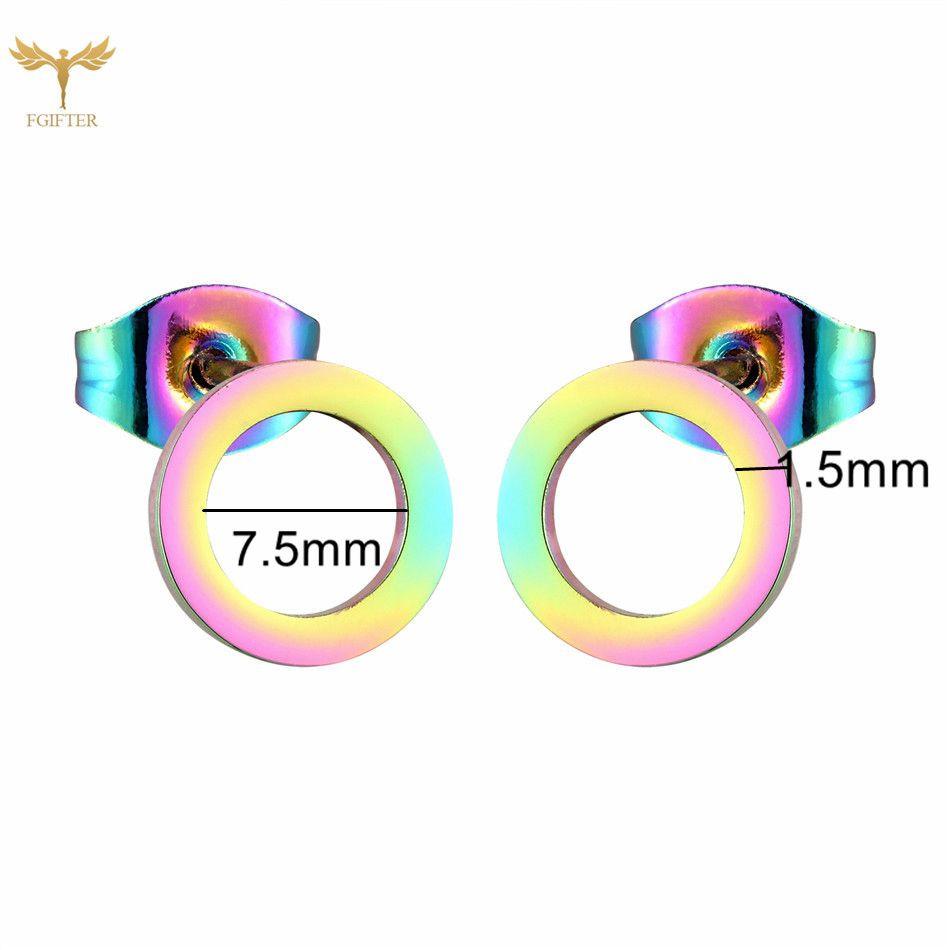 12 Pairs Simple Geometric Earrings Wholesale Round Square Star Lightning 8 Style Stainless Steel Stud Earrings Set Woman Zircon