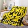 Borussia Dortmund Logo Druck Flanelldecke, Hohe Qualität, Bequem für Alle Jahreszeiten, Heimdekoration, Wärme und Komfort, Perfekt für Weihnachtsgeschenke