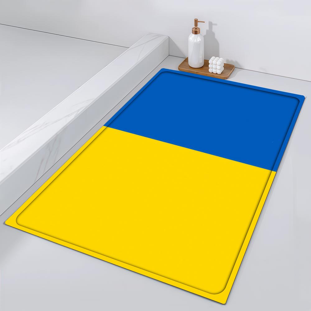 Door Mat of Bedside Entrance Bath U-Ukraine Floor Blue Decoration Corridor Door Mat Flag Yellow Carpet Living Room Balcony