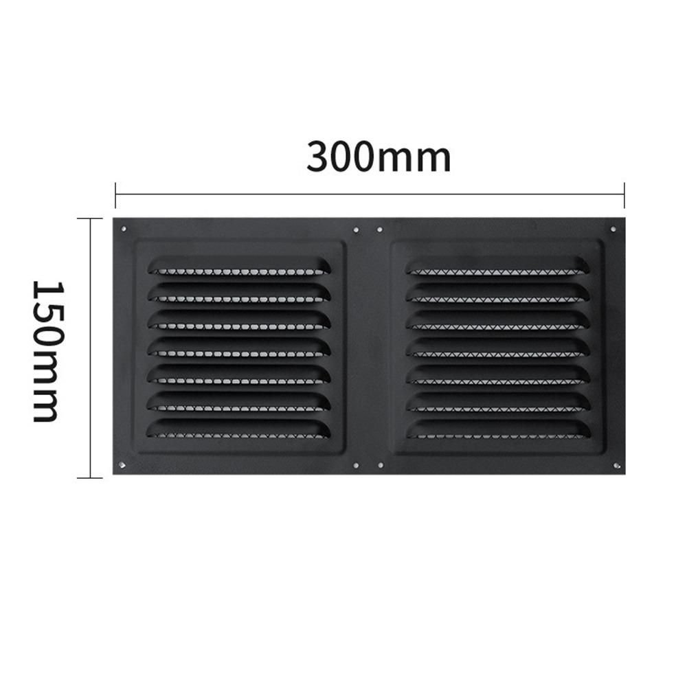 Stainless Steel Metal Vent Cover Built-in Insect Screen Square Grille Cover White Black Ventilation Covers Bathroom Home Office