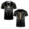 Esports Style 3D Print Short-sleeve T-shirt with Logo & Text Design Front and Name Pattern Back for Gamers