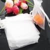 50 Pcs Pure Color Organza Wedding Drawable Pouch Jewelry Package Gift Bag