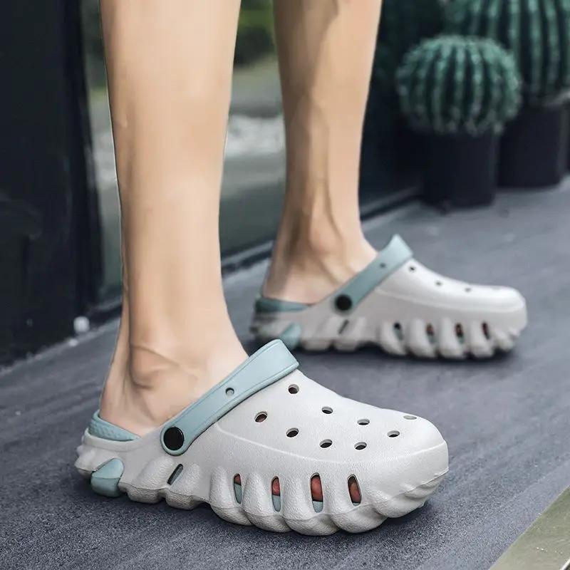 Strandslippers voor Heren Gaten Schoenen Antislip Eva Designer Luxe Casual Sandalen Man Goedkoop Uitverkoop Originele Zomeruitverkoop