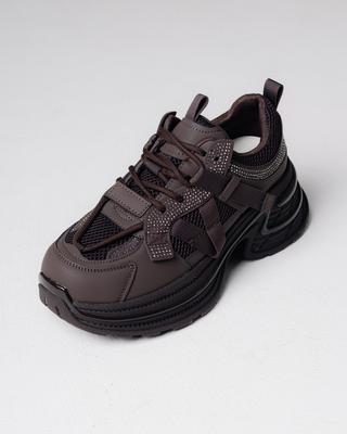Women's Sneakers Suny Liana 1273 36 Chocolate Leather Mesh