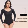 Women's Slimming Long-Sleeve Bodysuit with Tummy Control and Hip Lift