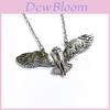 Uil Maan Bos Hanger Ketting Met Legering Ketting Voor Mode Liefhebbers