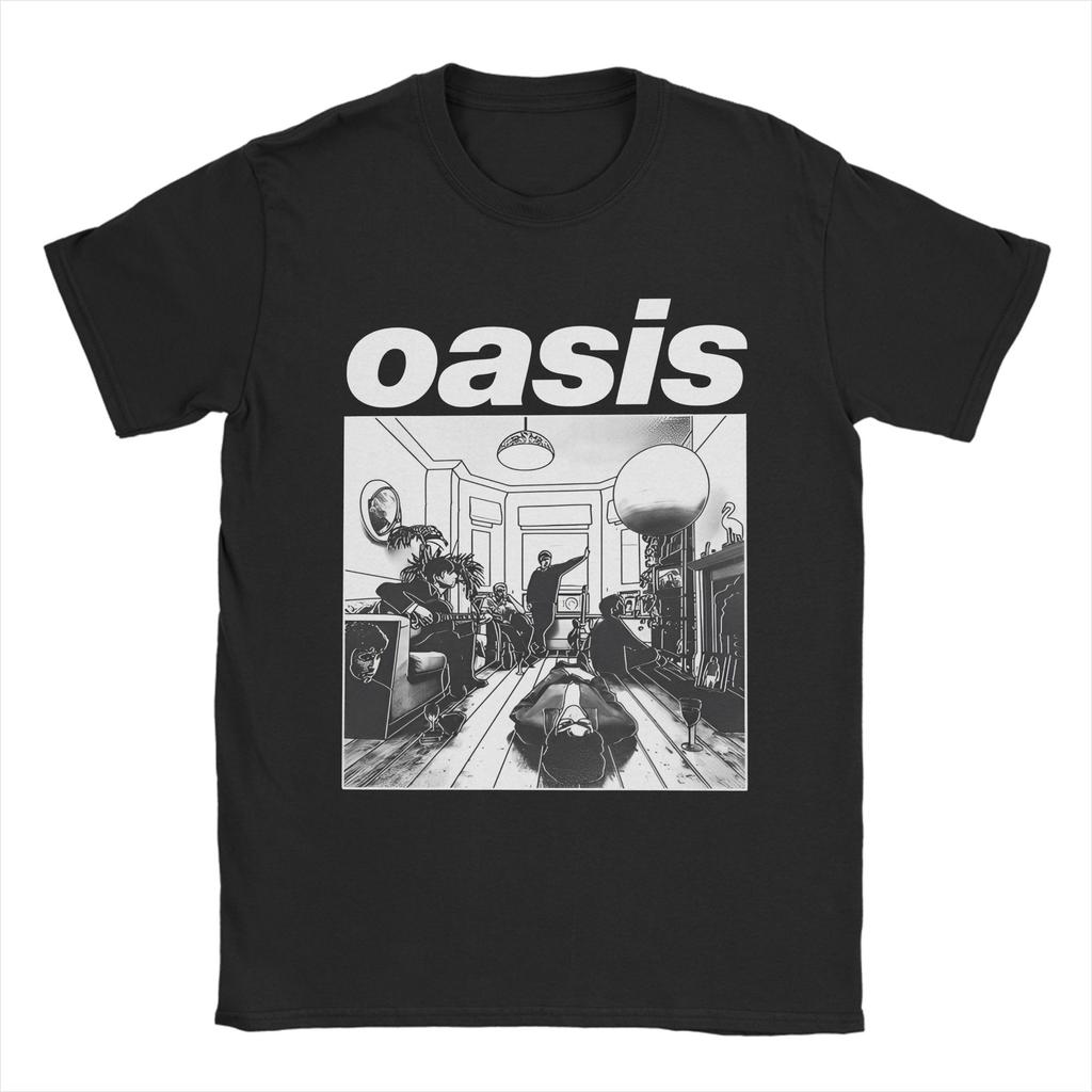 Definitely Maybe Rock Band T-shirt Heren Dames Katoen Casual T-shirts Ronde Hals O-Oasis T-shirt Korte Mouw Tops Feest