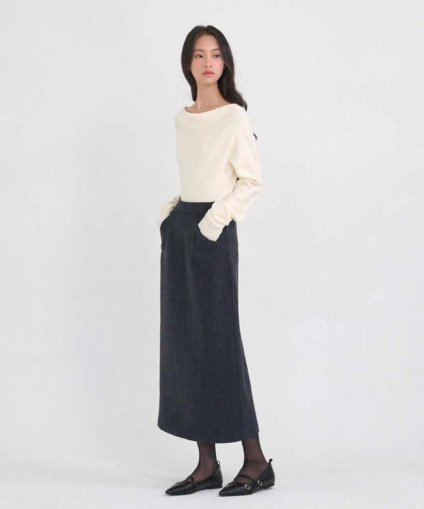 Micene Jessica Wool Long Skirt
