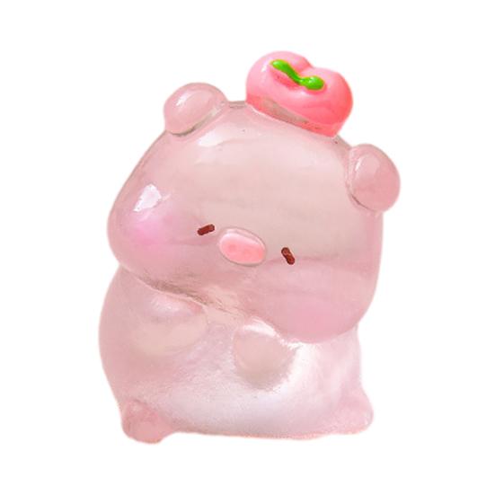 Yousheng Miniature Pig Figurine Mini Pink Piggy Figure Cartoon Resin Animal Cake Toppers for DIY Fairy Garden Moss Landscape Terrarium Potted Plant