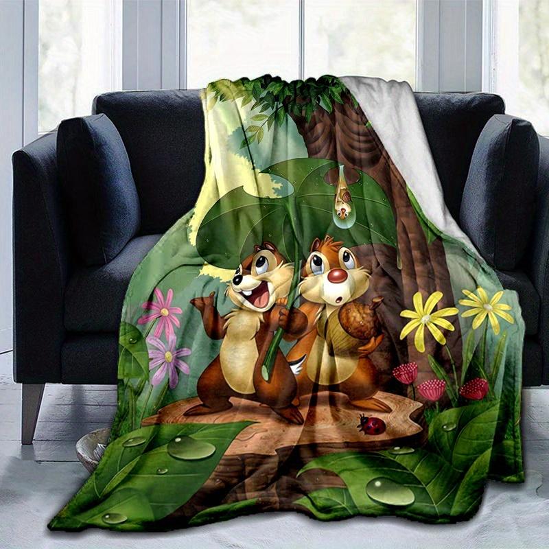 1pc, Disney Chip & Dale Throw Blanket Animal Decorative Blankets for Couch, Bed, Car, Travel, Camping, Gifts, Room, Living Room, Outdoor