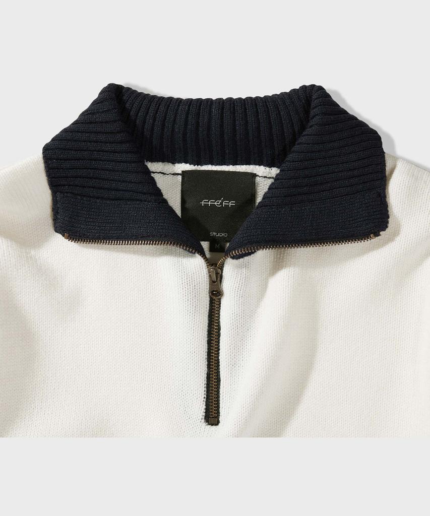 FFEFF STUDIO Venezia Wool Zip-Up Knit (Ivory)