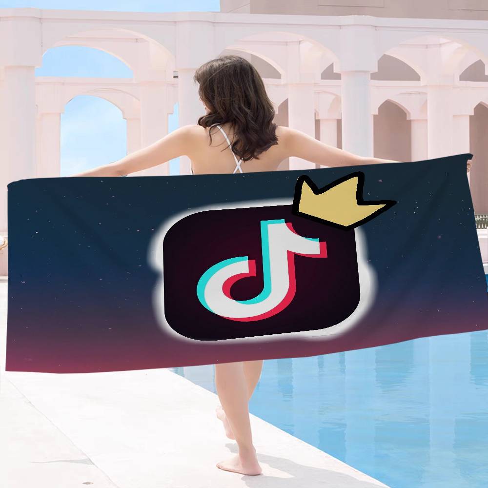 T-TikToks Logo Big Microfiber Beach Towels Quick Dry Towel Sand Beach Towels Pool Towel for Travel Swim Pool Yoga