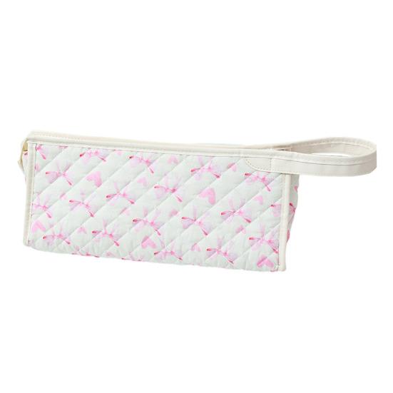 Yousheng Quilted Hair Dryer Bag Floral Travel Storage Pouch with Handle Cute Portable Hair Tool Organizer for Hair Dryer And Accessories