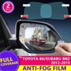 Vollabdeckende Anti-Beschlag-Regenschutzfolie für Toyota 86 GT86 FT86 Scion FR-S Subaru BRZ 2012~ Auto Rückspiegel Schutzfolie