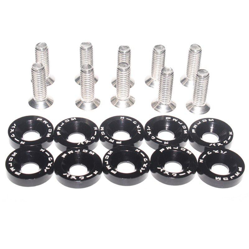 10pcs M6 Car Modified Hex Fasteners Fender Washer Bumper Engine Concave Screws Car-styling
