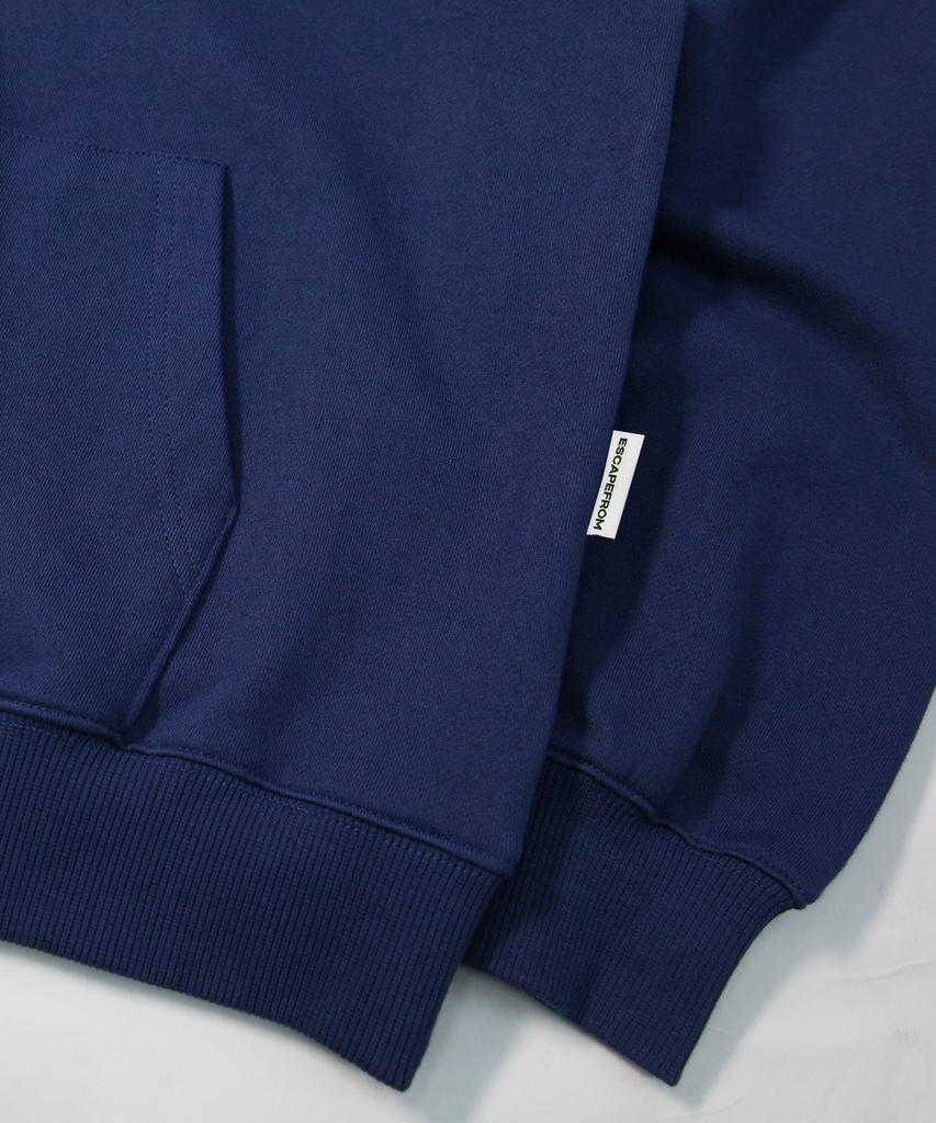 Light Blue The Universe Print Hoodie Deep Blue