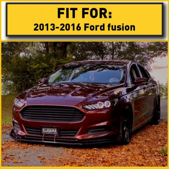 2X Driver & Passenger Side Fog Light Cover For 2013-2016 Ford Fusion Black LH+RH
