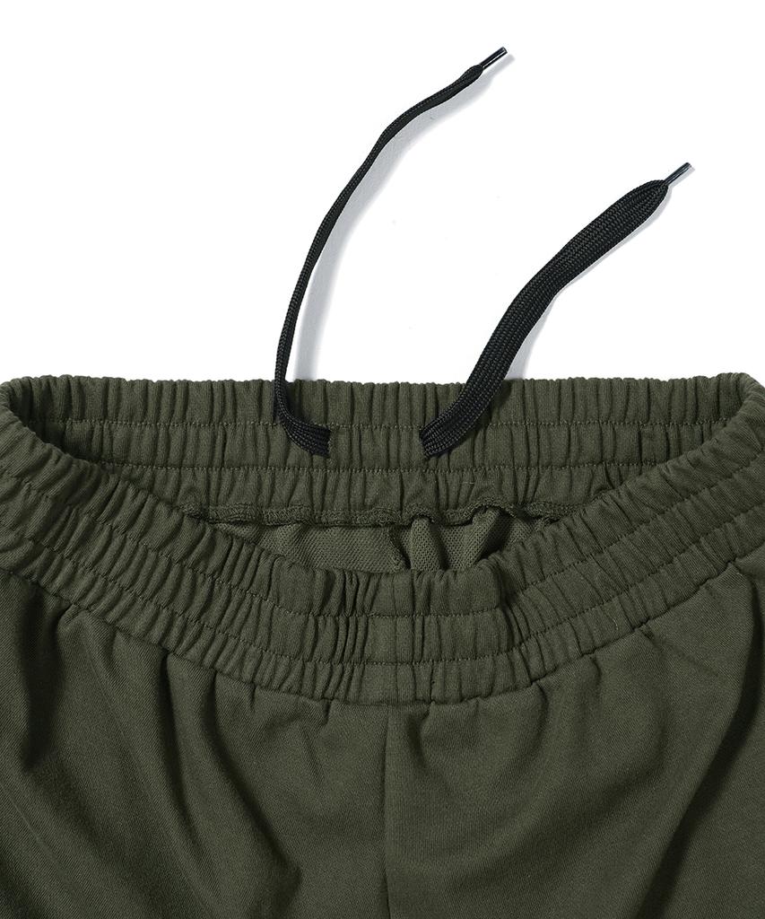 GAKKAI UNIONS [Select Summer, Brushed, Or All-Season Fabric] One-Pleat Wide Sweatshirt Cargo Pants Khaki