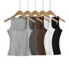 Damen Geformtes Tanktop mit eckigem Ausschnitt