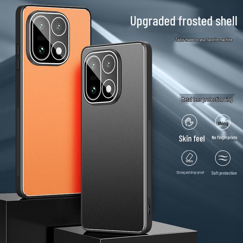 Compatible with OnePlus 15, Full Coverage Frosted Metal Protective Case with Lens Protection, Lightweight Business Hard Shell.