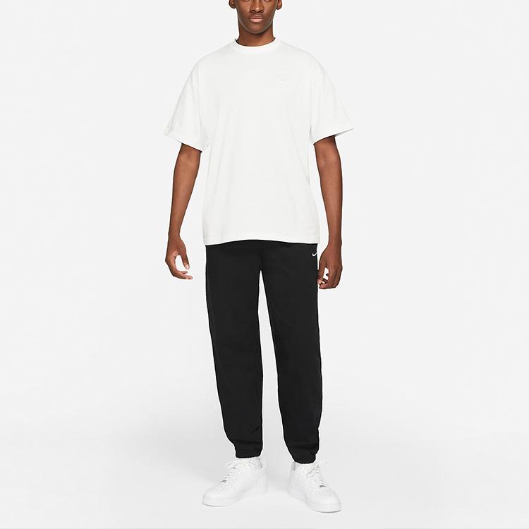 Nike Solo Swoosh Logo Print Crew Neck T-Shirt Men Tops White CV0559-121
