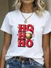 (Asian Size) tree cute 90s Merry Christmas Women's Top Short Sleeve T-shirts O-neck T Shirt Print  Fashion Casual New Year Clothing Graphic Tee