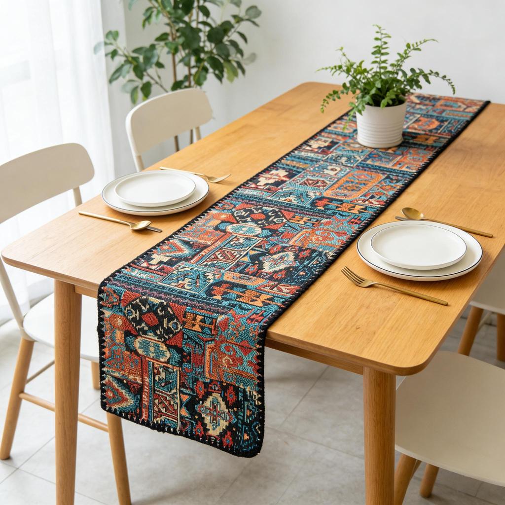 Dining Table, TV Cabinet & Center Table Washable Modern Cotton Linen Nordic Design Table Runner