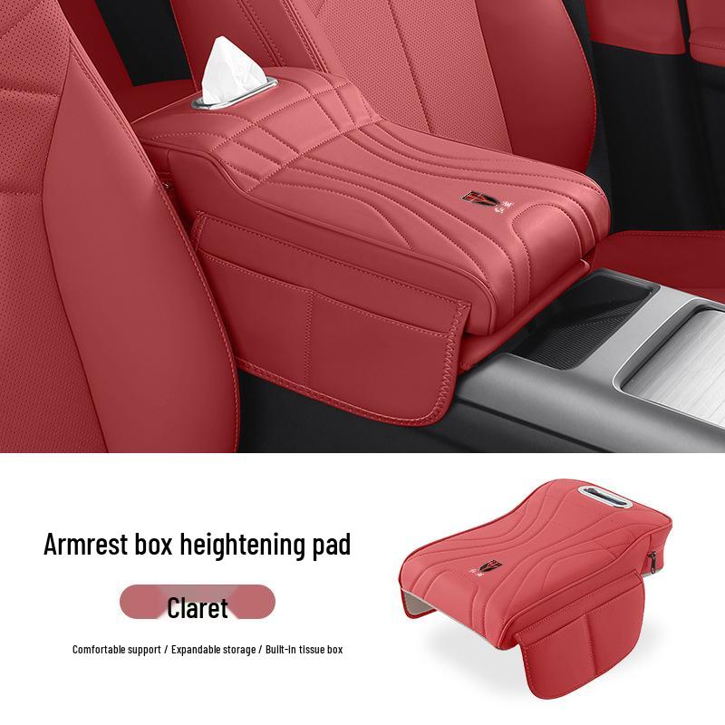 Hongqi HS5 Armrest Pad with Tissue Box, Cup Holder & Storage Organizer