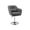 Work Stool - - Swivel Chair - Height Adjustable - Polyester and Linen - Dark Gray