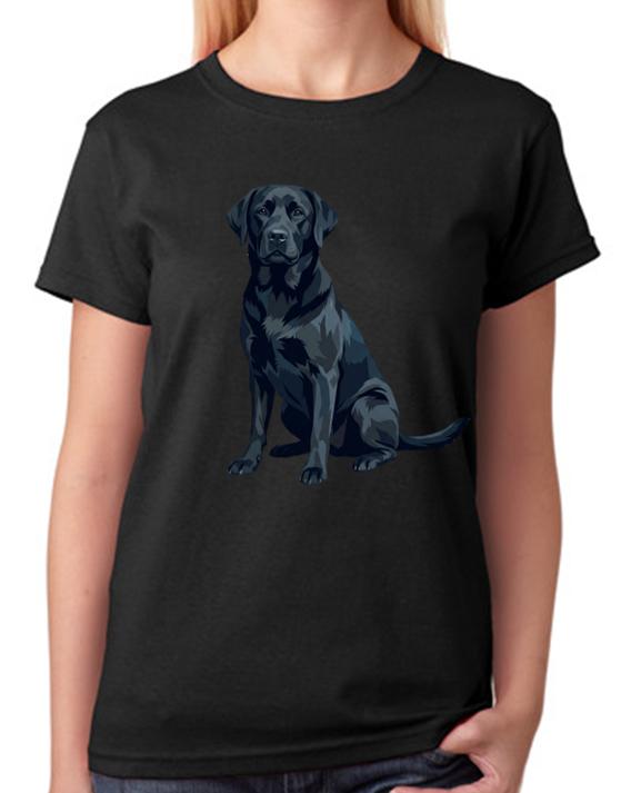 Black Labrador Retriever Dog Unisex T-Shirt Lab Pet Lover Animal Ladies Tee