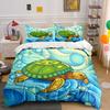 "Sea Turtle Ocean Decor Set" Soft Skin-Friendly Bedding Set Includes 1 Duvet Cover And 2 Pillowcase Gift