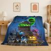 Game A-Astro Bot Cartoon Robot Soft Flannel Throw Blanket,Cozy Blanket for Bed,Couch,Sofa,Bedroom,Living Room,Travel,Camping