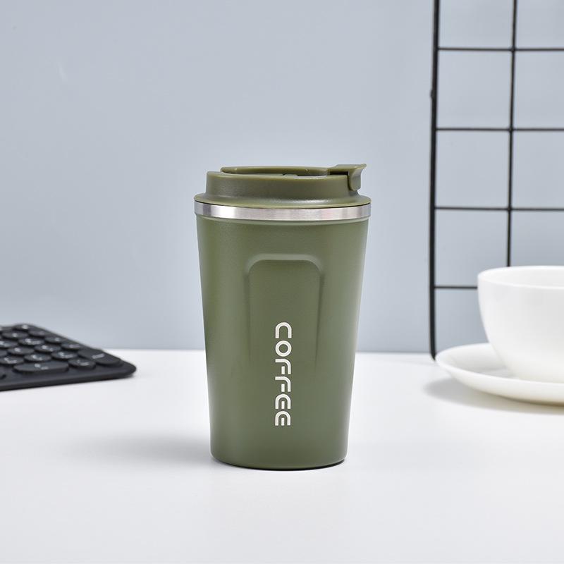 Simple Trendy Steel Thermos Cup Mug Men and Women Couples Coffee Cup Double Vacuum Car Cup Mug Durable Durable Useful Useful