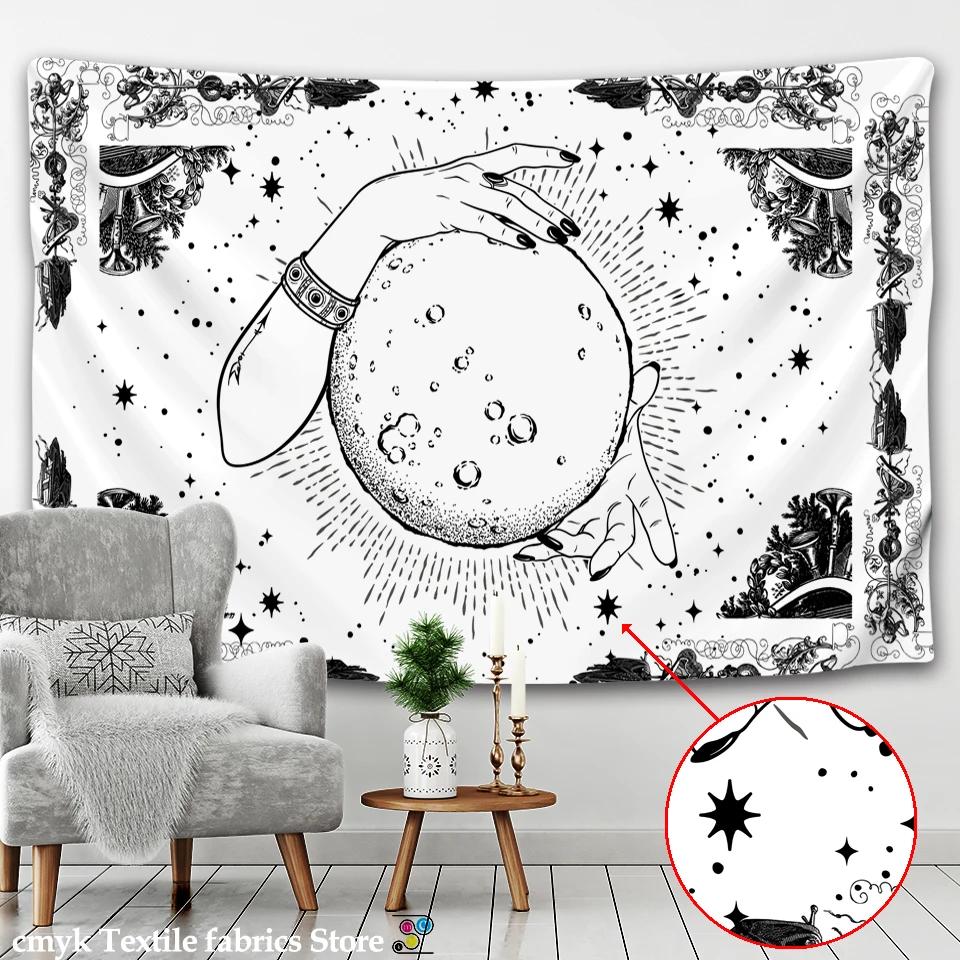 Celestial Sun and Moon Tapestry Mystical Art for Living Room Decor Boho Style Enhance Your Space with Cosmic Vibes