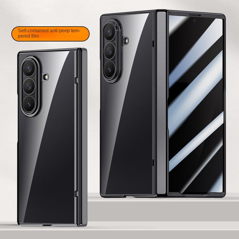 Transparent Screen Tempered Glass Protector Case For Samsung Galaxy Z Fold 7 Fold7 All-inclusive Spring Hinged Cover