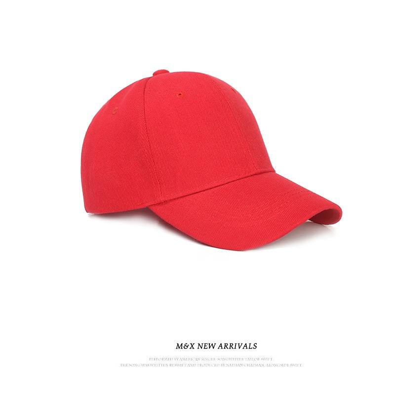 Solid color baseball cap men's O hat women's spring and autumn versatile casual big head circumference cap