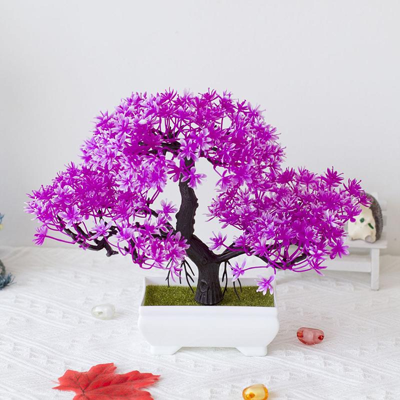 Plante artificielle en pot, mini bonsaï, simulation de plante en plastique, fleur en pot, petit arbre, décoration de bureau ou de maison