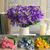 Nydelig kunstig mini lilje blomsterbukett Hjem bryllup dekorasjon 24 blomster på 1 stk