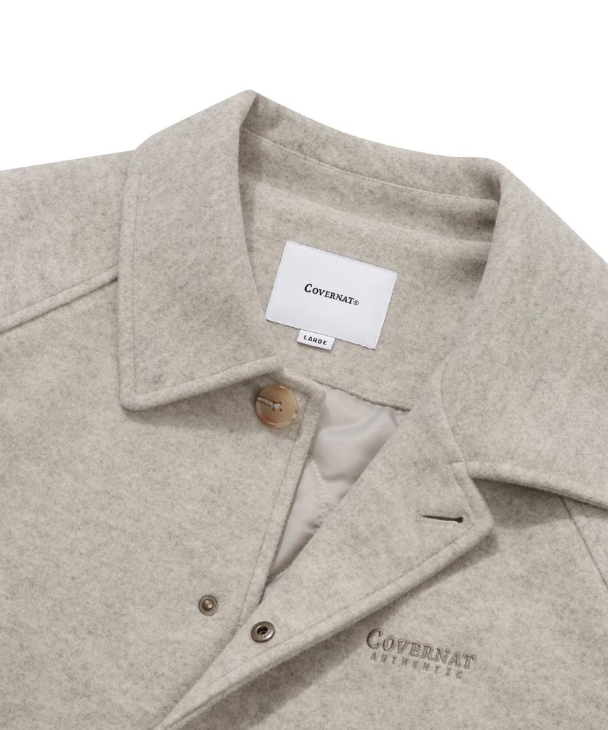 COVERNAT Collared Blouson Oatmeal