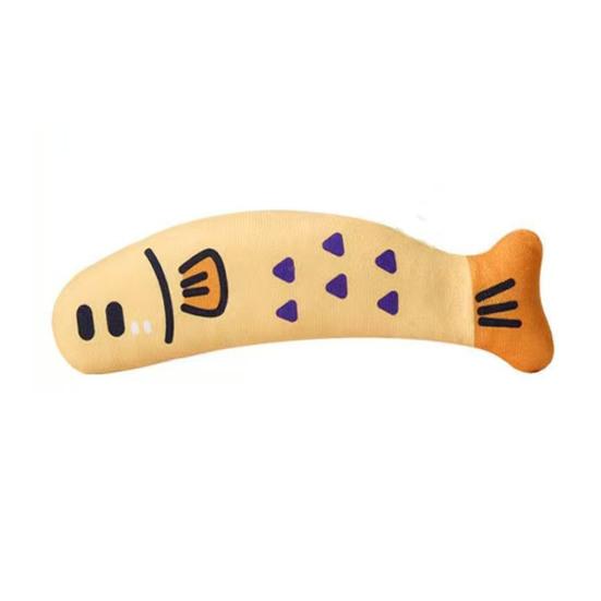 Plush Fish Cat Toy Natural Catnip Soft Self Play Exercise Toy Interactive Chew Kicker Kitten Toy for Indoor Cats